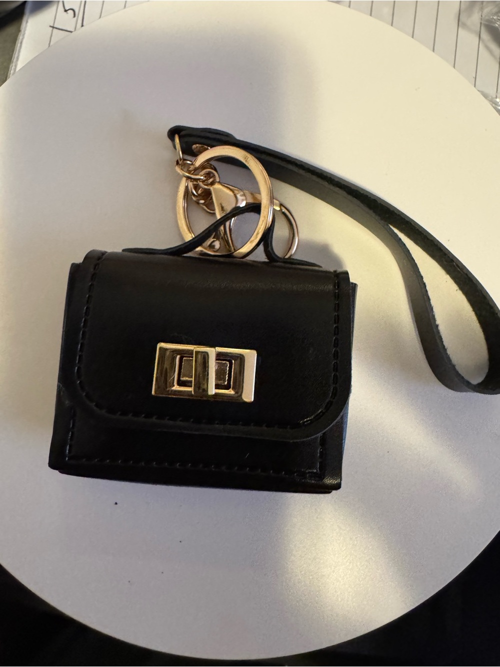 Fashion black mini handbag charm